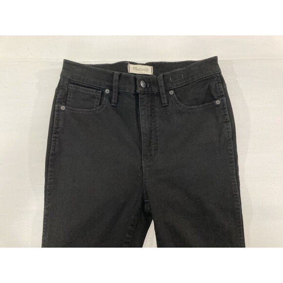 Madewell Jeans Women’s 28T Black Denim 10" High Rise Skinny Tall Casual - Picture 3 of 11